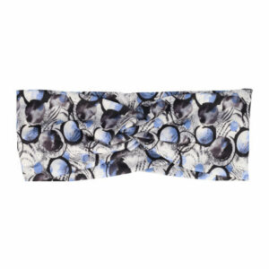 Haarband Twist 9cm – Cirkelprint – Jersey Stof – Wit Zwart Grijs