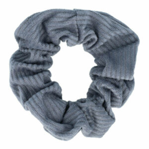 Haarelastiek Scrunchie – Velvet ribstof – Grijs