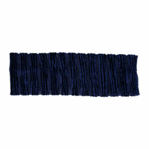 Haarband stof - Velvet streep patroon 7cm - Blauw
