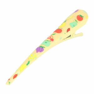 Haarspeld Duckklem 13cm – Basic – Fruitprint – Metaal – Geel