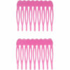 2110600926 Haarspeld Sierkam Opsteekkammen - Basic grove tand 4,5cm - Roze - Set van 2