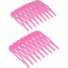 2110600929 Haarspeld Sierkam Opsteekkammen - Basic grove tand 4,5cm - Roze - Set van 2