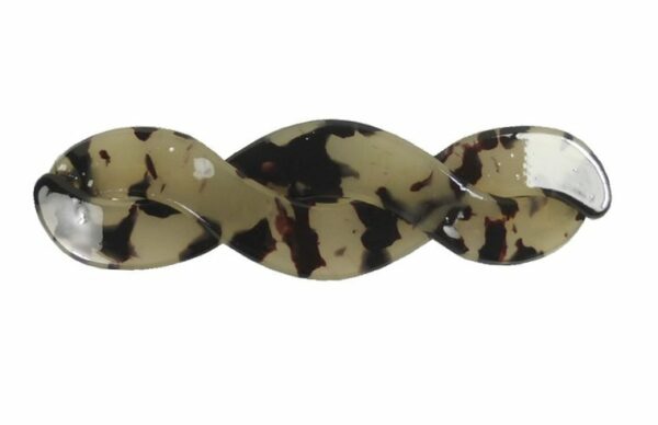 2110601085 Haarspeld Patentspeld Gevlochten 8cm – Marmer Patroon – Zwart/Beige