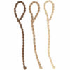 2110601121 Haarelastieken basic - Hair Tie koord - Bruin beige - Set van 3