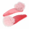 2110601202 Haarspeld Klikklak 5 cm - Pompom Velvet - Roze - Set van 2
