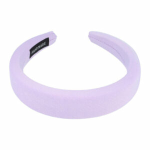 Haarband Diadeem 3cm – Dik Gevuld – Effen Kleur Stof – Handmade – Lila Paars