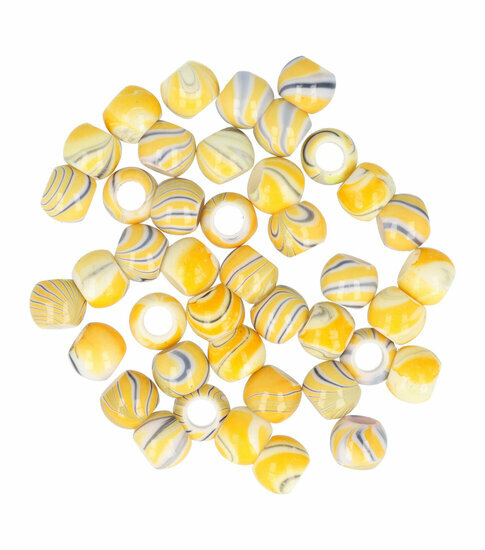 2110601292 Haarspeld haarkralen - Marmer patroon 1,2cm - Geel - Set van 30