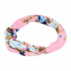 2110601298 Haarband Twist 8cm – Roos Bloemenprint –Jersey Stof – Roze