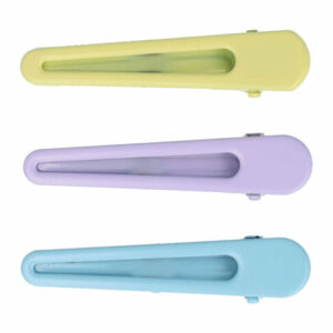 Haarspeld Duckklemmen 6cm – Open Vorm – Metaal – Blauw Paars Geel – Set van 3