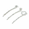 2110605165 Haarspeld schuifspeldjes - Bloem strass 4cm - Zilver - Set van 3