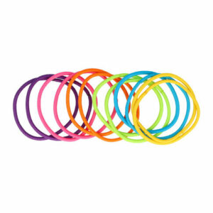 Haarelastieken basic - Dun zonder metaal - Multicolor - Set van 12
