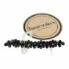 2110605294 Haarspeld Patentspeld Recht 8,5cm – Facetkralen Bloemvorm – Zwart