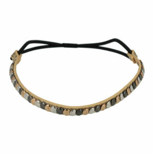 Haarband sierband - Studs metaal 1cm - Goud grijs zilver
