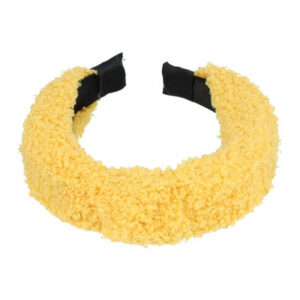 Haarband Diadeem 4cm – Knoop & Teddy Stof – Geel