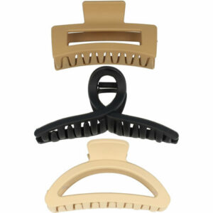 Haarspeld Haarklemmen 9cm-10cm – Naturel – Zwart Bruin Beige – Set van 3
