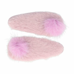 Haarspeld Klikklak 5 cm - Pompom Velvet - Paars - Set van 2