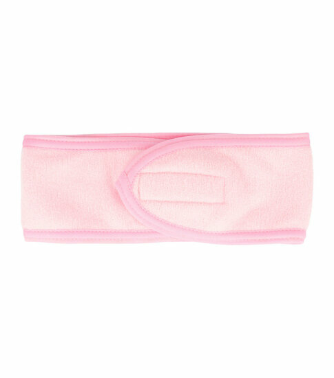 2110610820 Haarband Make-Up – Beauty hoofdband 8 cm – Verstelbaar met klittenband – Roze
