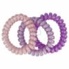 Haarelastieken Invisibobble - Telefoondraad glitter - Paars - Set van 3
