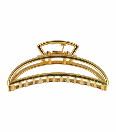 2110616073 Haarspeld Haarklem 7,5cm – Open Maan Vorm – Metaal – Goud