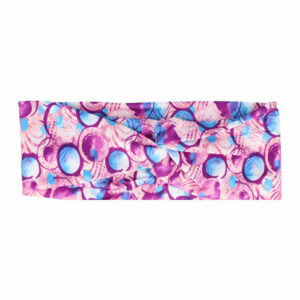 Haarband Twist 9cm – Cirkelprint – Jersey Stof – Blauw Paars