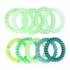 Haarelastieken Invisibobble - Telefoondraad print 5cm - Groen - Set van 10