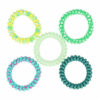 Haarelastieken Invisibobble - Telefoondraad print 5cm - Groen - Set van 10