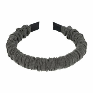 Haarband Diadeem 2cm – Dikke Gerimpelde Stof – Grijs