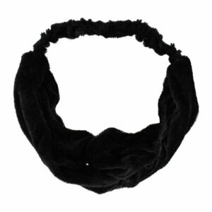 Haarband Twist 6cm – Effen Kleur – Velvet Stof – Zwart