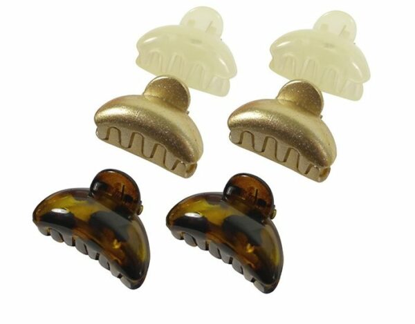 Haarspeld Haarklemmen 3cm – Glans – Crème Goud Bruin – Set van 6