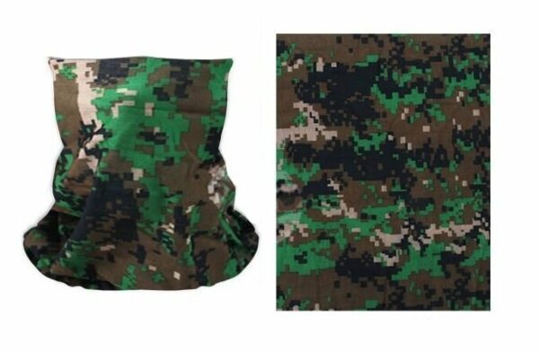 2110621575 Haarband multifunctioneel - Camouflage 45x25cm - Groen