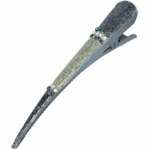 Haarspeld Duckklem 13cm – Basic – Glitter & Steentjes – Zilver Grijs