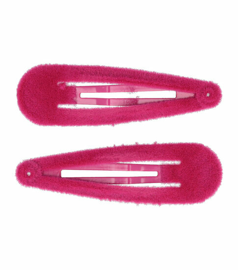 2110621656 Haarspeld Klikklak 5 cm - Velvet - Roze - Set van 2