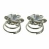 Haarspeld curlies - Bloem strass steentjes 1cm - Wit zilver - Set van 2