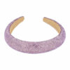2110627905 Haarband Diadeem 3,5cm – Dik Gevuld – Glitter Stof – Paars