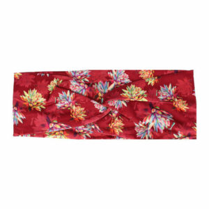 Haarband Twist 8cm – Bloemenprint – Jersey Stof – Blauw Geel Rood