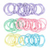 2110631775 Haarelastiekjes mini - Dun zonder metaal 2cm - Roze paars geel blauw groen - Set van 50