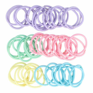 2110631775 Haarelastiekjes mini - Dun zonder metaal 2cm - Roze paars geel blauw groen - Set van 50