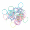 2110631778 Haarelastiekjes mini - Dun zonder metaal 2cm - Roze paars geel blauw groen - Set van 50