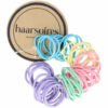 2110631781 Haarelastiekjes mini - Dun zonder metaal 2cm - Roze paars geel blauw groen - Set van 50
