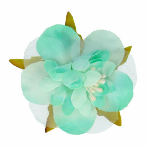 Haarspeld Duckklem 6cm – Bloemvorm van Stof – Groen