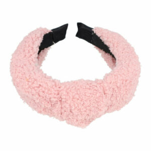 Haarband Diadeem 4cm – Knoop & Teddy Stof – Roze