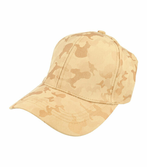2110633608 Cap pet verstelbaar – camouflageprint – one size – beige/goud