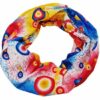 2110633677 Haarband multifunctioneel - Cirkel patroon 45x25cm - Blauw roze wit geel