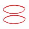 2110633779 Haarband sport - Elastiek anti-slip 1cm - Rood - Set van 2