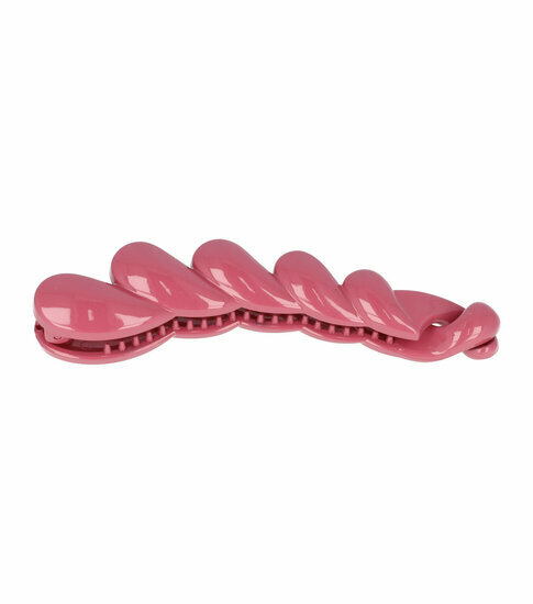 2110633818 Haarspeld bananenklem - Staartklem druppel vorm 11cm - Roze
