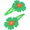 2110633875 Haarspeld Klikklak 5 cm - Bloem Vilt - Groen - Set van 2