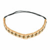 Haarband Kralen - Strass steentjes 2cm - Roze creme bruin