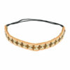 Haarband Kralen - Strass steentjes 2cm - Roze creme bruin