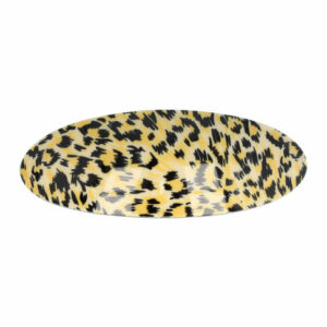 Haarspeld Patentspeld Ovaal 10cm – Panter Patroon – Geel/Zwart