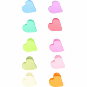 Haarspeld Haarklemmen 2,5cm – Klein Hartvorm – Blauw Groen Geel Roze Paars Oranje – Set van 10